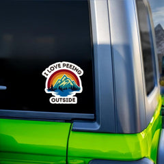 Colored Mountain Print Vinyl Sticker Car Window Bumper