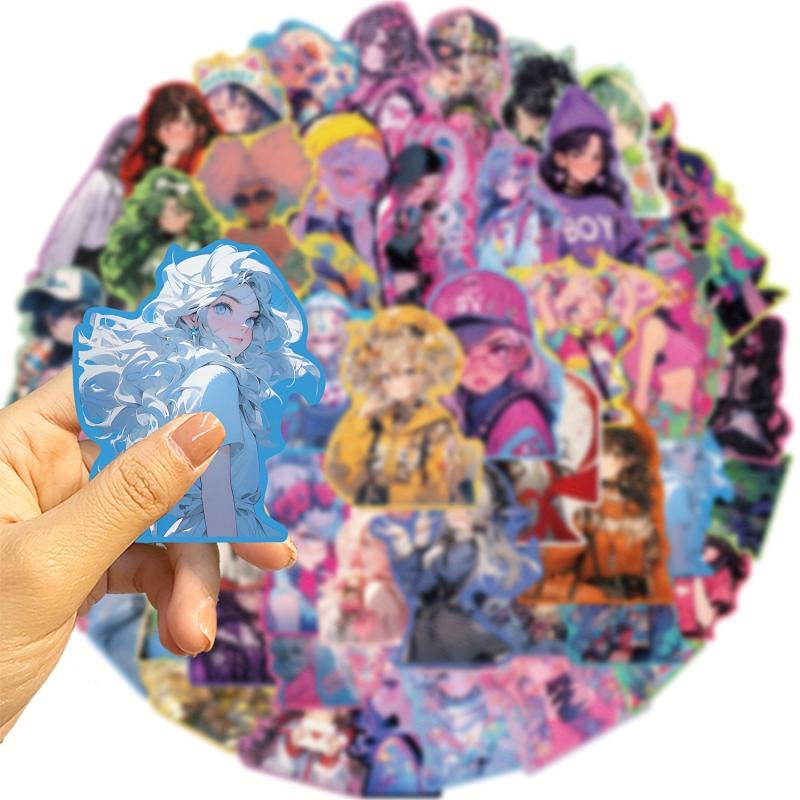 50pcs Sweet Stickers Christmas Halloween Year Anime Retro Journal Collage