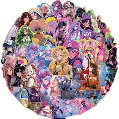 50pcs Sweet Stickers Christmas Halloween Year Anime Retro Journal Collage