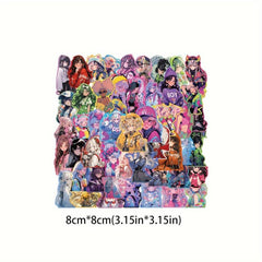 50pcs Sweet Stickers Christmas Halloween Year Anime Retro Journal Collage