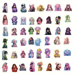 50pcs Sweet Stickers Christmas Halloween Year Anime Retro Journal Collage