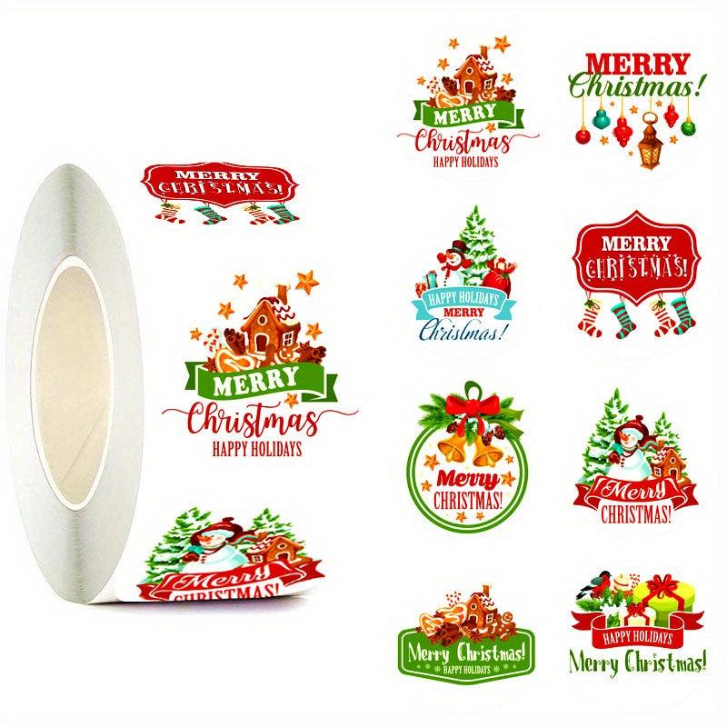 500pcs Christmas Theme Sticker Adhesive Sticker Holiday Event Party Game Art Dre