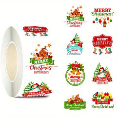 500pcs Christmas Theme Sticker Adhesive Sticker Holiday Event Party Game Art Dre