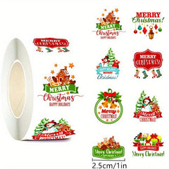 500pcs Christmas Theme Sticker Adhesive Sticker Holiday Event Party Game Art Dre