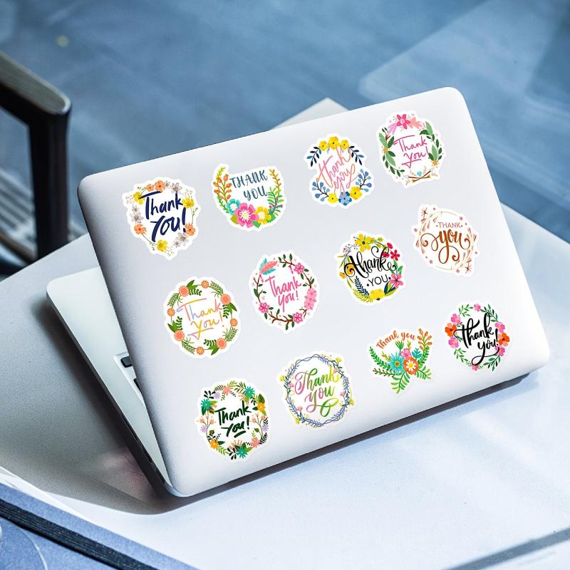 50 Thank You Stickers Sealing Holiday Stickers