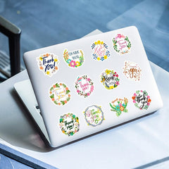 50 Thank You Stickers Sealing Holiday Stickers