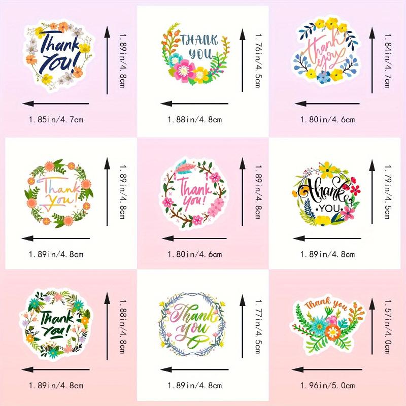 50 Thank You Stickers Sealing Holiday Stickers