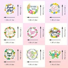 50 Thank You Stickers Sealing Holiday Stickers