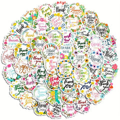 50 Thank You Stickers Sealing Holiday Stickers