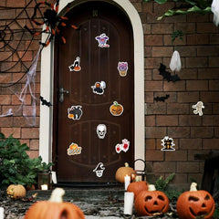 100pcs Halloween Pumpkin Stickers - Cartoon Graffiti Decoration Stickers