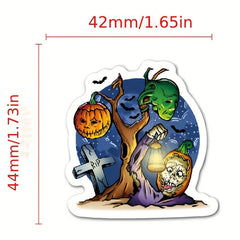 100pcs Halloween Pumpkin Stickers - Cartoon Graffiti Decoration Stickers