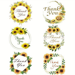 300pcs Sunflower Thank You Stickers for Gift Wrap Bag