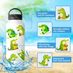 50pcs Cartoon Crocodile Stickers Graffiti Decoration Laptop Skateboard