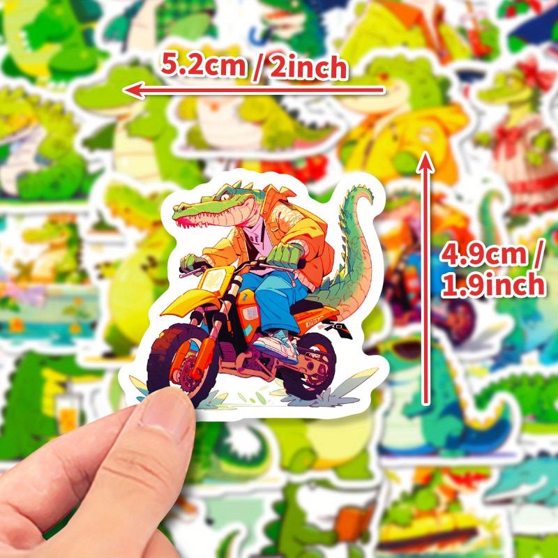 50pcs Cartoon Crocodile Stickers Graffiti Decoration Laptop Skateboard