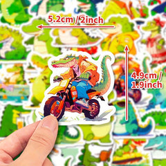 50pcs Cartoon Crocodile Stickers Graffiti Decoration Laptop Skateboard