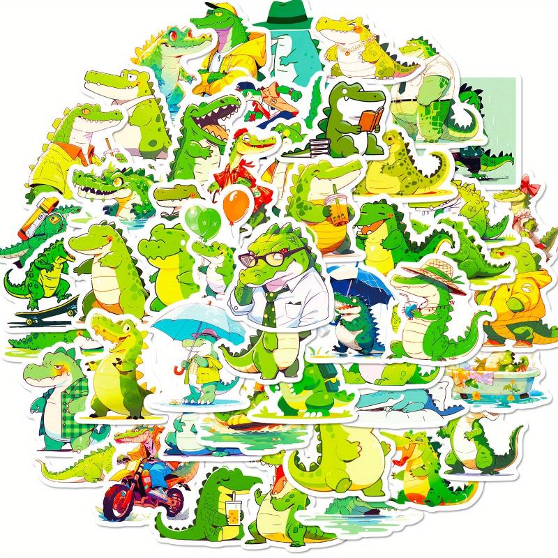 50pcs Cartoon Crocodile Stickers Graffiti Decoration Laptop Skateboard