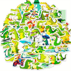 50pcs Cartoon Crocodile Stickers Graffiti Decoration Laptop Skateboard