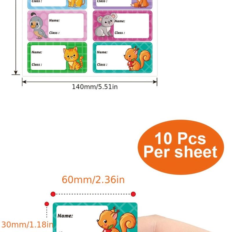 Waterproof Kids Name Sticker Removable Adhesive Label Handwritten Self adhesive