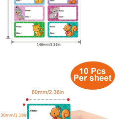 Waterproof Kids Name Sticker Removable Adhesive Label Handwritten Self adhesive