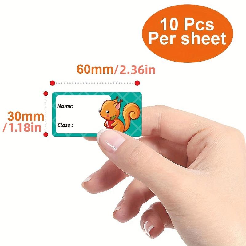 Waterproof Kids Name Sticker Removable Adhesive Label Handwritten Self adhesive