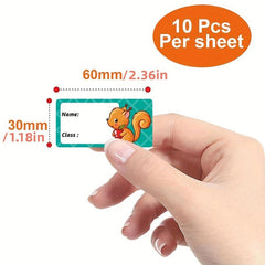 Waterproof Kids Name Sticker Removable Adhesive Label Handwritten Self adhesive
