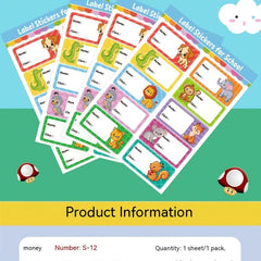 Waterproof Kids Name Sticker Removable Adhesive Label Handwritten Self adhesive