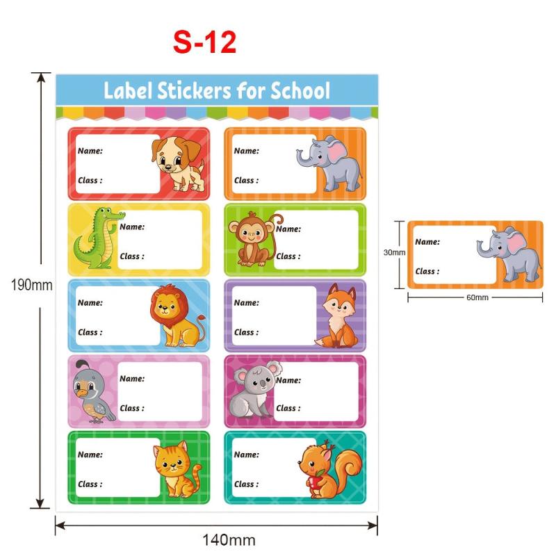 Waterproof Kids Name Sticker Removable Adhesive Label Handwritten Self adhesive