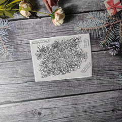 1pc Flower Theme Stamp For DIY Handcraft Scrapbook Journal Card Making Gift