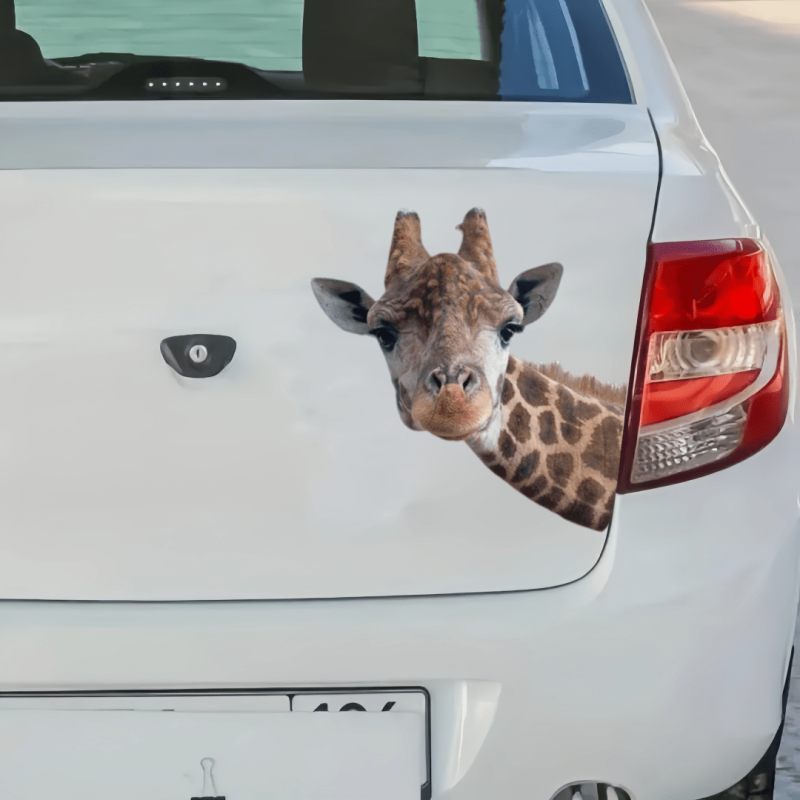 Funny Giraffe Vinyl Sticker for Car Window Bumper