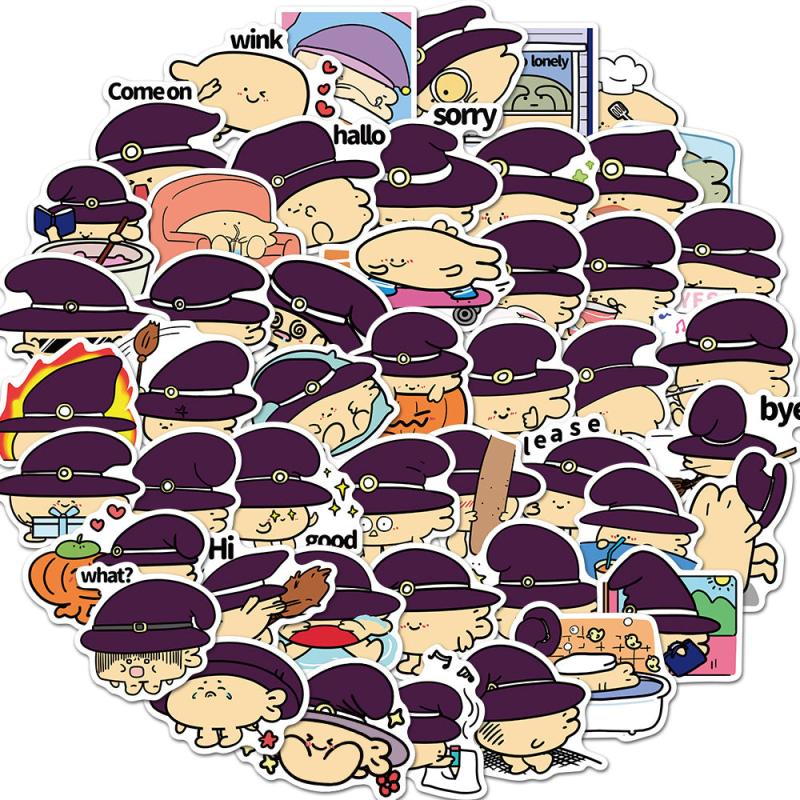 50pcs Witch Fish Waterproof Stickers for Laptops, Water Bottles, and More