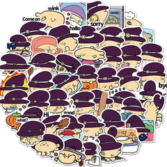 50pcs Witch Fish Waterproof Stickers for Laptops, Water Bottles, and More