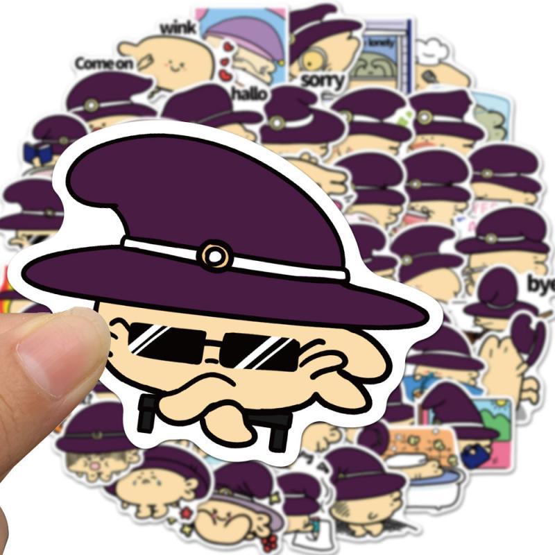 50pcs Witch Fish Waterproof Stickers for Laptops, Water Bottles, and More