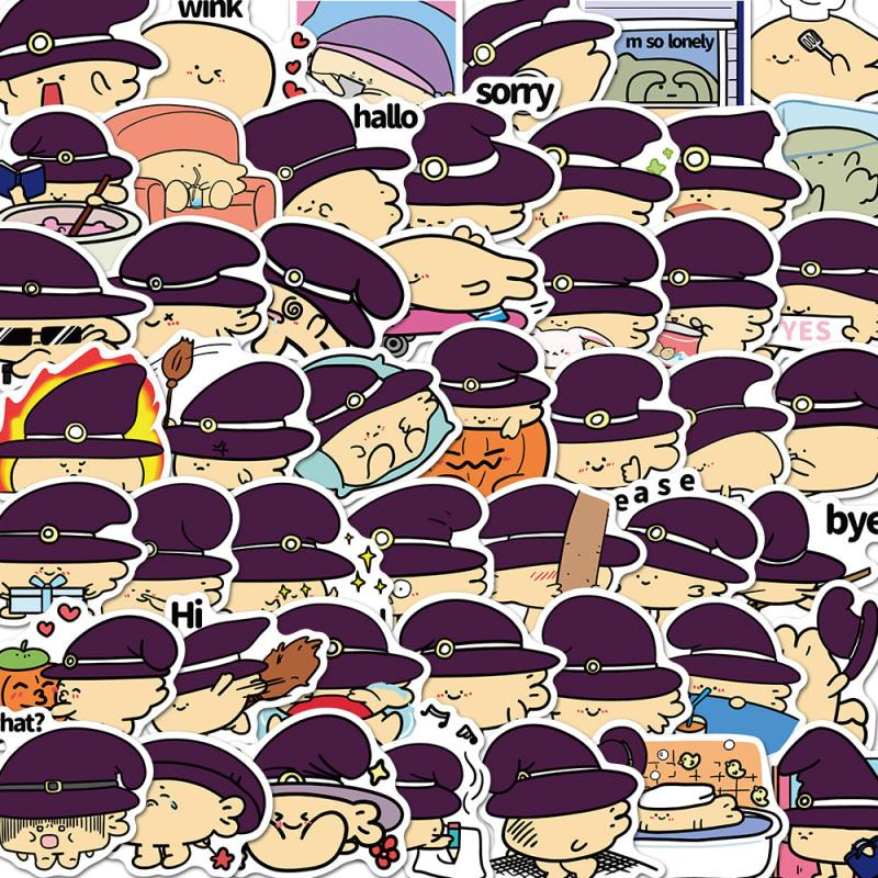 50pcs Witch Fish Waterproof Stickers for Laptops, Water Bottles, and More