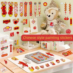 4pcs Dragon Year Mini Stickers For Phone Laptop Water Cup