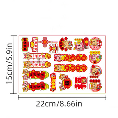 4pcs Dragon Year Mini Stickers For Phone Laptop Water Cup