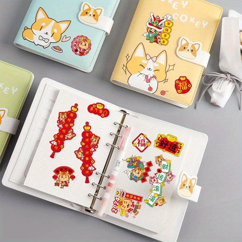 4pcs Dragon Year Mini Stickers For Phone Laptop Water Cup