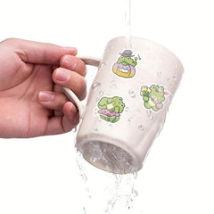60pcs Frog Cartoon Vinyl Waterproof Stickers Laptop Guitar