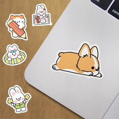 50pcs Waterproof Animal Expression Stickers for Phone Case Computer Skateboard