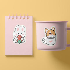 50pcs Waterproof Animal Expression Stickers for Phone Case Computer Skateboard