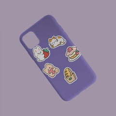 50pcs Waterproof Animal Expression Stickers for Phone Case Computer Skateboard