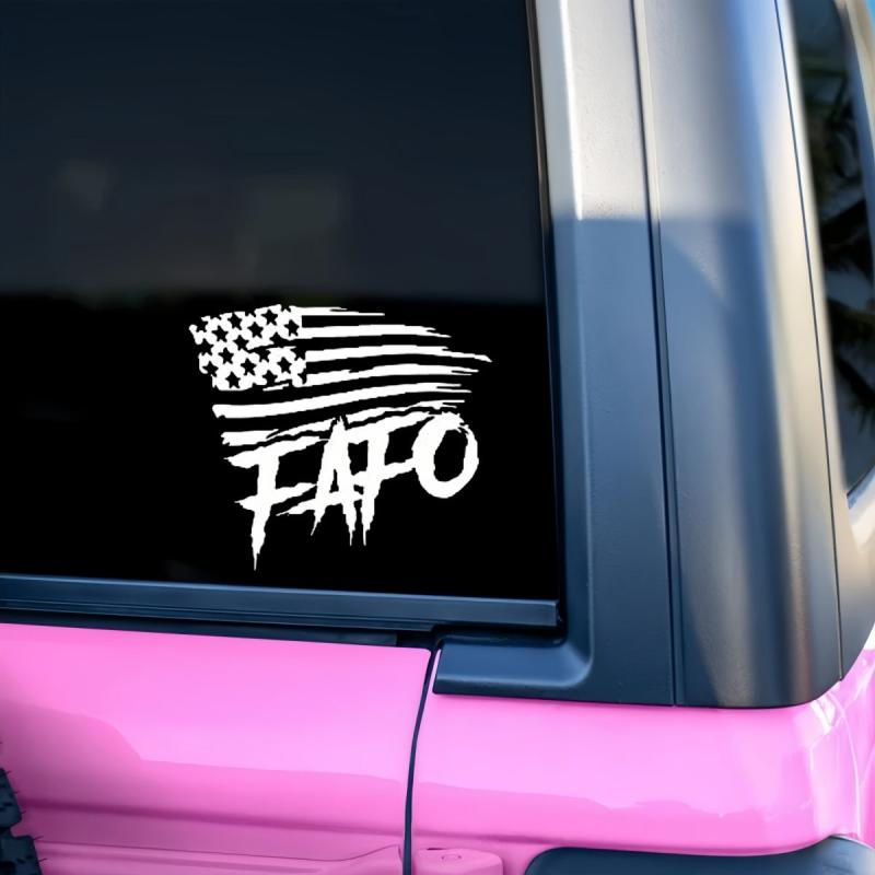FAFO Durable Waterproof Vinyl Stickers, Vehicles, Motorcycle Helmet, Notebook