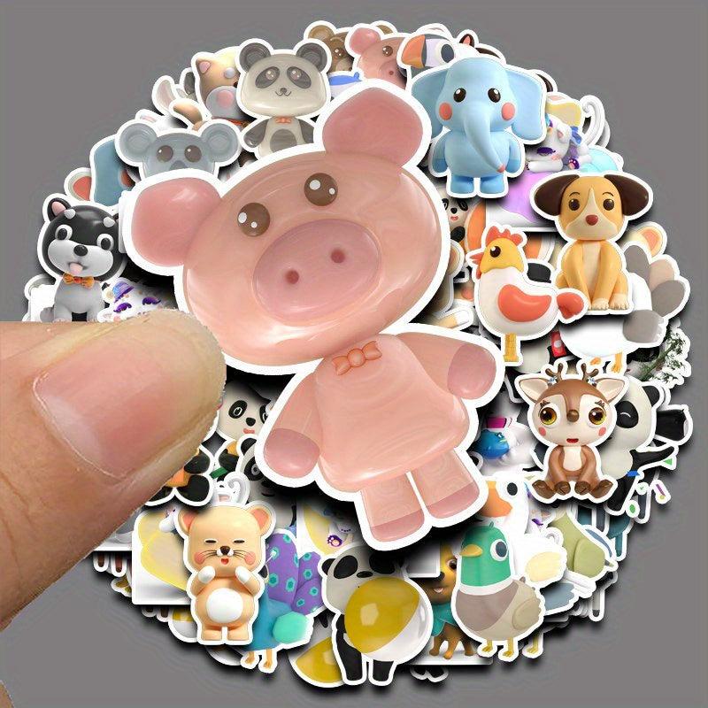 90pcs Waterproof Animals Vinyl Stickers for Water Bottle Laptop Phone