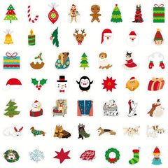 50pcs Christmas Graffiti Stickers for Decorative Laptops, Mobile Phones, Cups