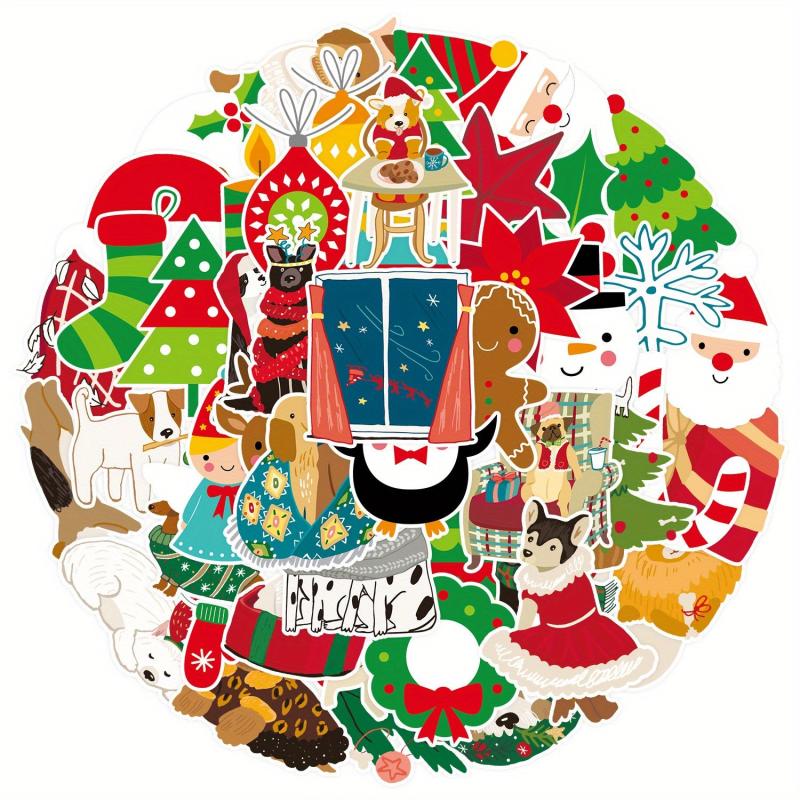 50pcs Christmas Graffiti Stickers for Decorative Laptops, Mobile Phones, Cups