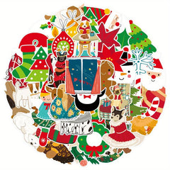 50pcs Christmas Graffiti Stickers for Decorative Laptops, Mobile Phones, Cups