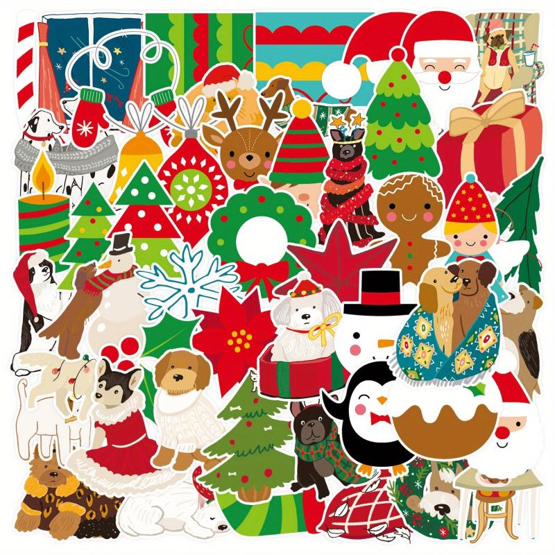 50pcs Christmas Graffiti Stickers for Decorative Laptops, Mobile Phones, Cups