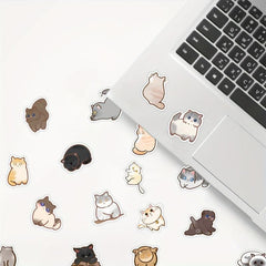 50pcs Cartoon Cat Stickers for Water Bottles Laptops Phones