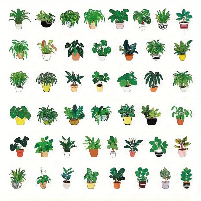 89pcs Plant Potted Stickers for Phone Laptop Cup Water Cup