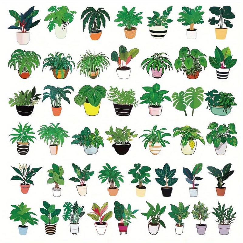 89pcs Plant Potted Stickers for Phone Laptop Cup Water Cup