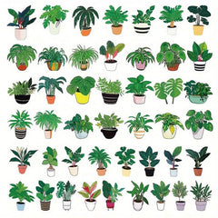 89pcs Plant Potted Stickers for Phone Laptop Cup Water Cup